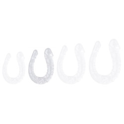 ClearlyHorny Double Gode transparent U Jelly M 15 x 4cm
